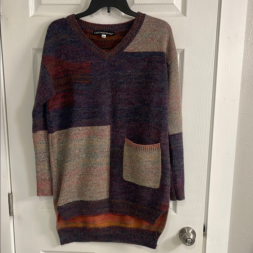 V-Neck Sweater with Knitted Charm